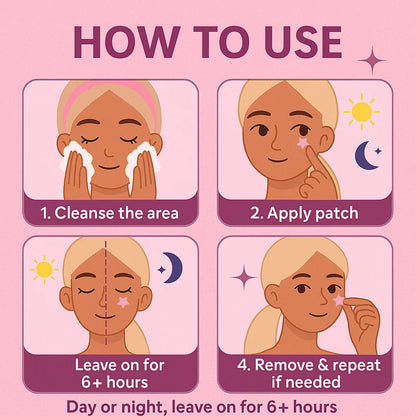 60 Acne Patch, Alcohol and Fragrance Free, Covering Acne and blemishes, Facial and Skin Spot Patch, Luxury Makeup Mirror by All Mart Bristol Ltd