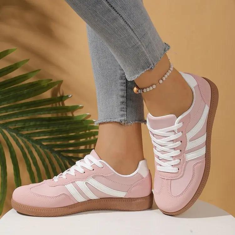 European And American Retro Color-Block Flat Shoes For Women by Dropshipman