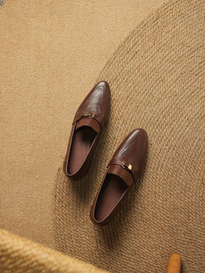 Autumn Women Loafers Casual Slip On Shoes Genuine Leather Daily Wear Fashionable Low Heeled Black And Brown, Sizes 34 To 43 by All Mart Bristol Ltd