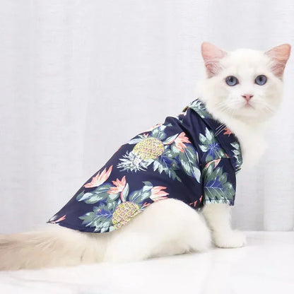 Hawaiian Style Pet Dog Clothe Summer Sandbeach Dog Shirts for Small Medium Dogs Puppy Cat Clothing Ropa Perro Pug French Bulldog