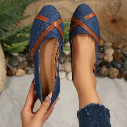 Simple and stylish low-cut shoes, flat low-top walking shoes, French pointed-toe commuter shoes. by All Mart Bristol Ltd