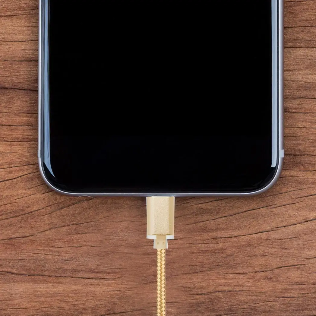 Fx Braided Micro USB Data Cable, Gold, Rose Gold, Space Grey, Silver[Gold] by FX