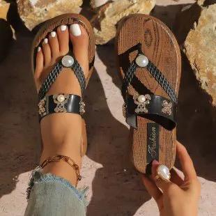 Women's Flip-flops Fashionable New Style For Outdoor Wear With Flower Design by Dropshipman