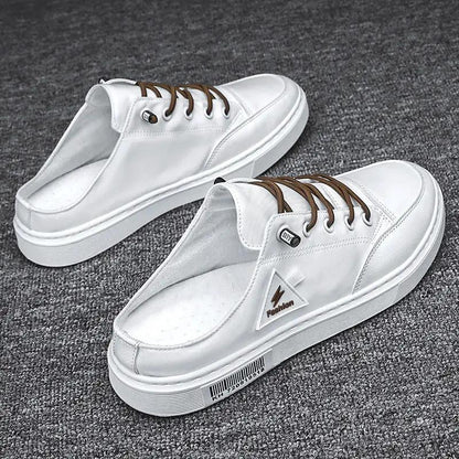 Men's Summer Wear Breathable Deodorant Slip-on Lofter Half Slippers Casual Sports Heel-free Fashion Shoes by Dropshipman