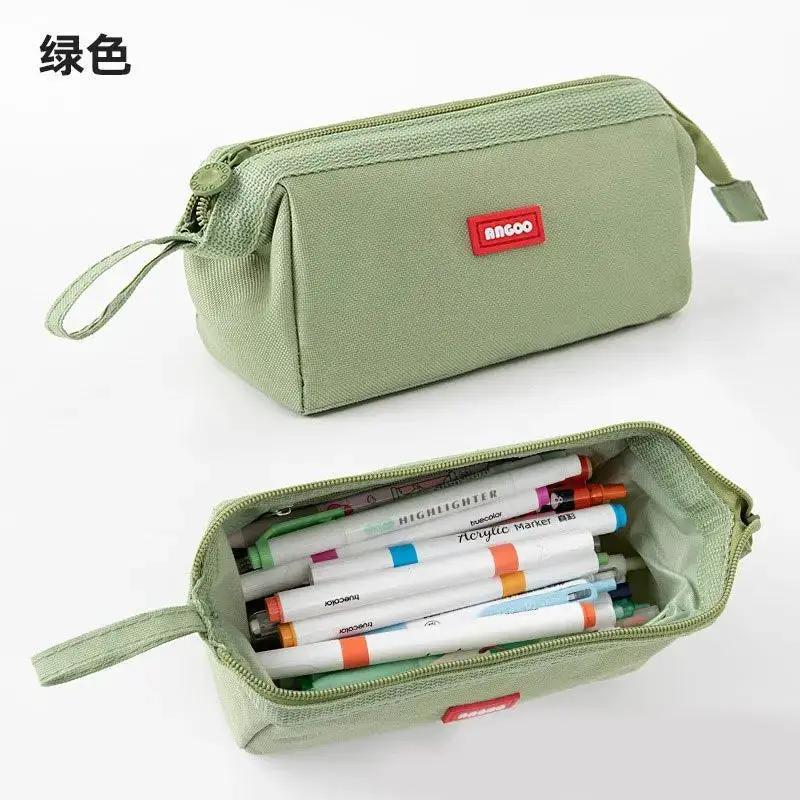 Large Capacity Pencil Case with Pen Holder Label Minimalist Student Stationery Storage Creative Stationery Storage Bag by All Mart Bristol Ltd