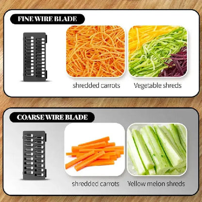 Original Professional Cutting Machine - Vegetable Chopper and Spiral Cutter, Food Chopper with Container, Fruit Slicer, Kitchen Tools and Gifts, Home Essentials (15 Chopping Functions, White) by All Mart Bristol Ltd