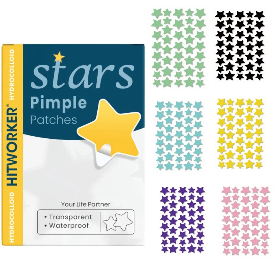 Star Acne Patches 240/480/720 Pieces, High-Quality Emergency Kit, Invisible Hydrogel Absorbs Pus Quickly, Reduces Swelling, Cute by All Mart Bristol Ltd