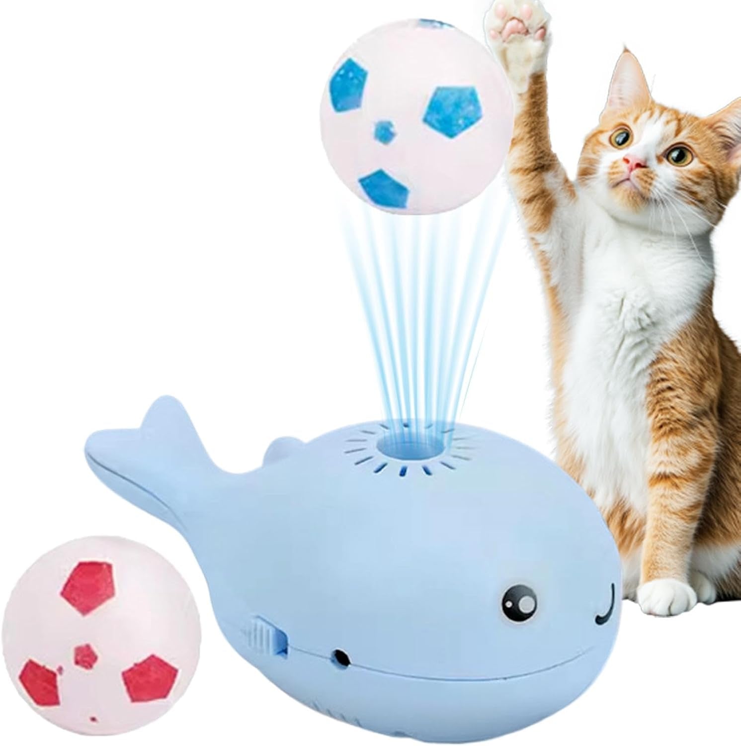 Interactive Whale Floating Toy for Cats - Motion Activated, Battery Operated Fun for All Breeds!