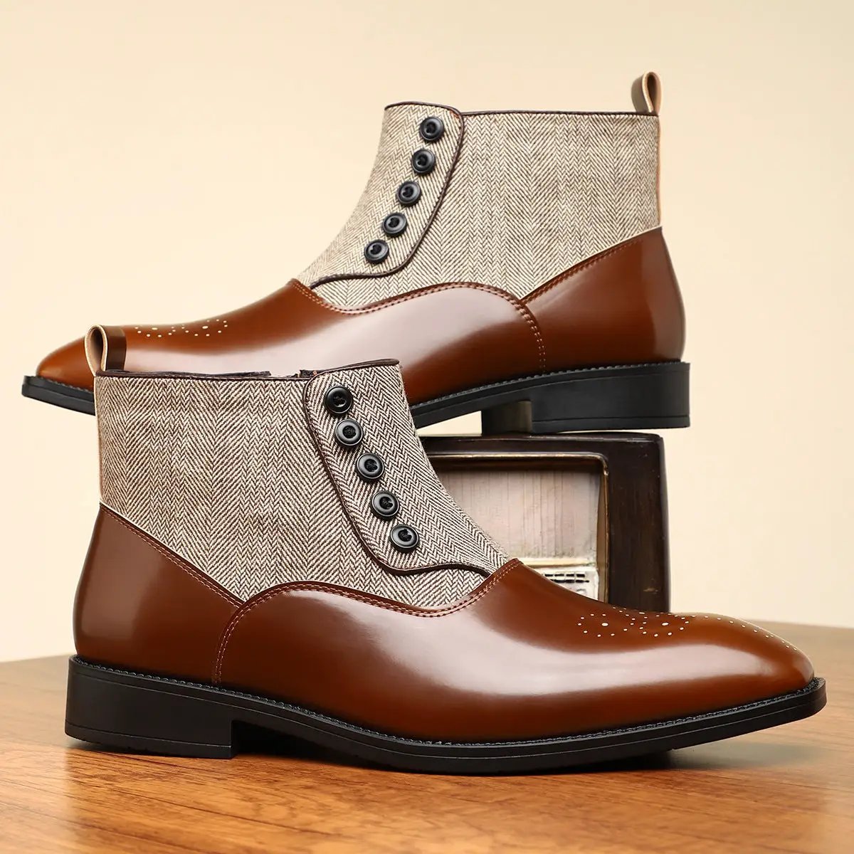 British Style Retro Business Formal Wear Leather Shoes Men's Versatile by Dropshipman