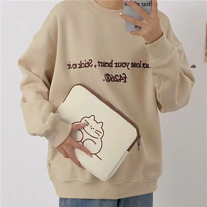 Embroidered Animal Cute Tablet Protective Sleeve Computer Tank Bag by Dropshipman