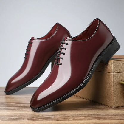 British Style Fashion Business Glossy Pointed Toe Comfortable All-matching Men's Shoes by Dropshipman