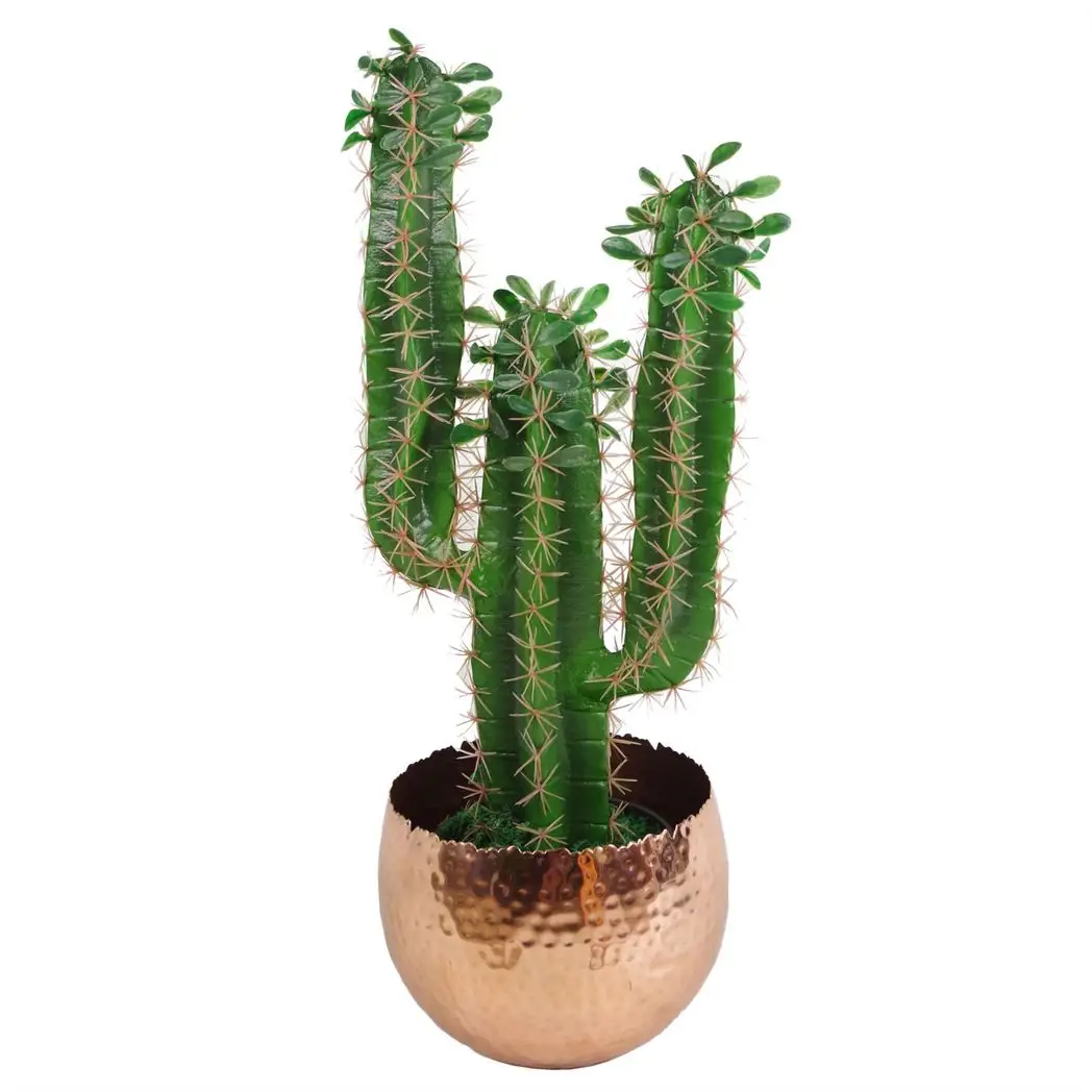 Leaf Large Metal Planter 22 x 17cm Hammered Copper Plated Curvy Edge by Leaf
