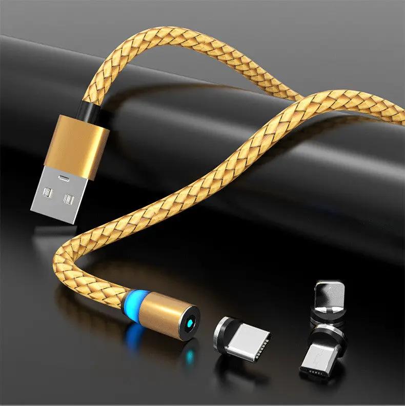 Compatible with Apple , Magnetic Data Cable Breathing Light Magnetic Mobile Phone Charging Cable by Dropshipman