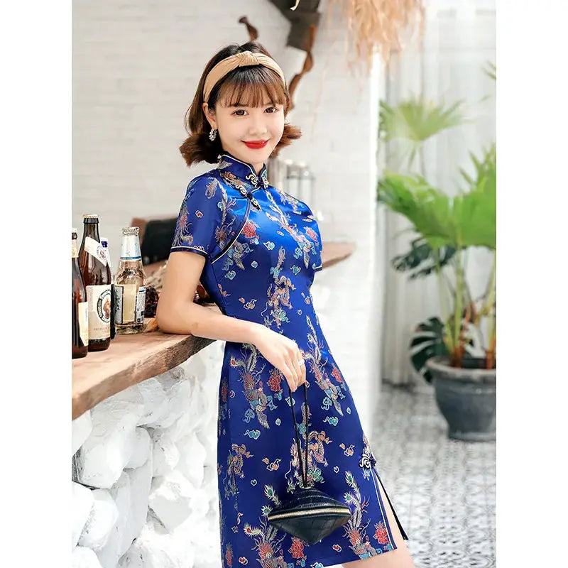 2026 New Cheongsam Short Daily Banquet Skirt New Spring and Summer Improved Chinese Style by All Mart Bristol Ltd