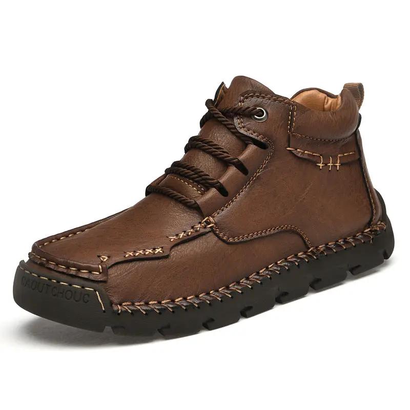 Men's Retro Casual Velvet Warm Cotton Shoes by Dropshipman