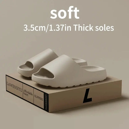 Indoor Cloud Thick-soled House Slippers for Men and Women Summer Soft Bottom Beach Sandals by All Mart Bristol Ltd