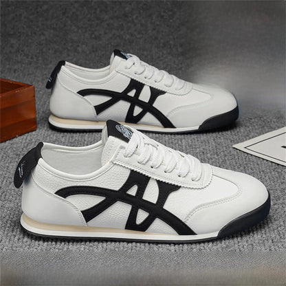 Pu'er Agan Men's Shoes Casual Flat Leather Dequn Shoes Spring 2026 New Trend Brand High-End Sensation White Sneakers by All Mart Bristol Ltd