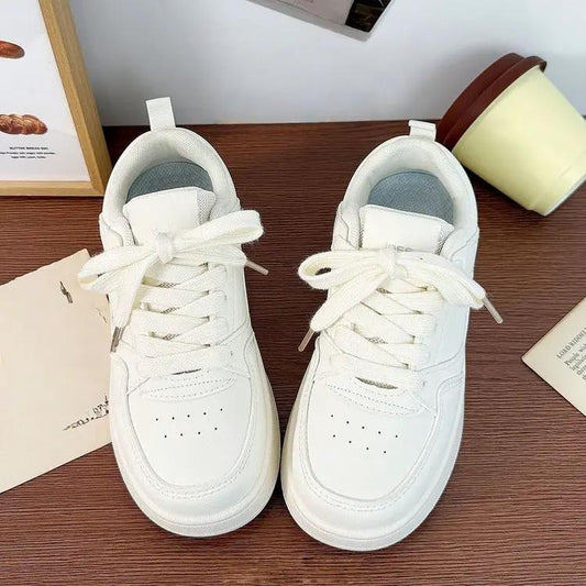 Women's White Sneakers 2026 New Style, Fashionable Versatile Platform Casual Sports Shoes by Dropshipman