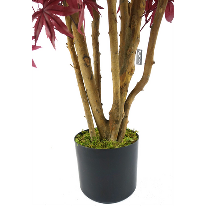 120cm Artificial Red Maple Tree by Leaf