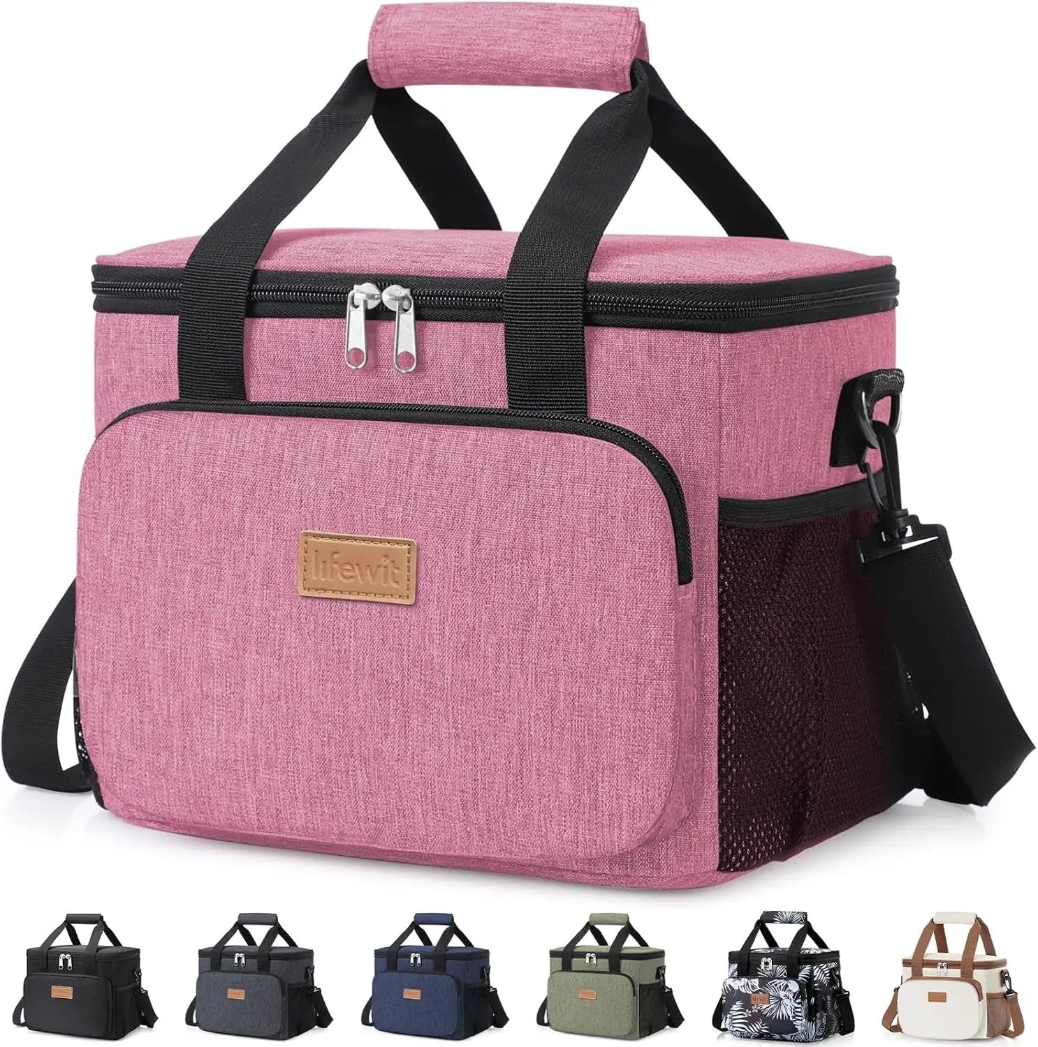 Stylish Black Insulated Lunch Bag - 9L Soft Cooler Tote for Adults, Perfect for 12 Cans by All Mart Bristol Ltd