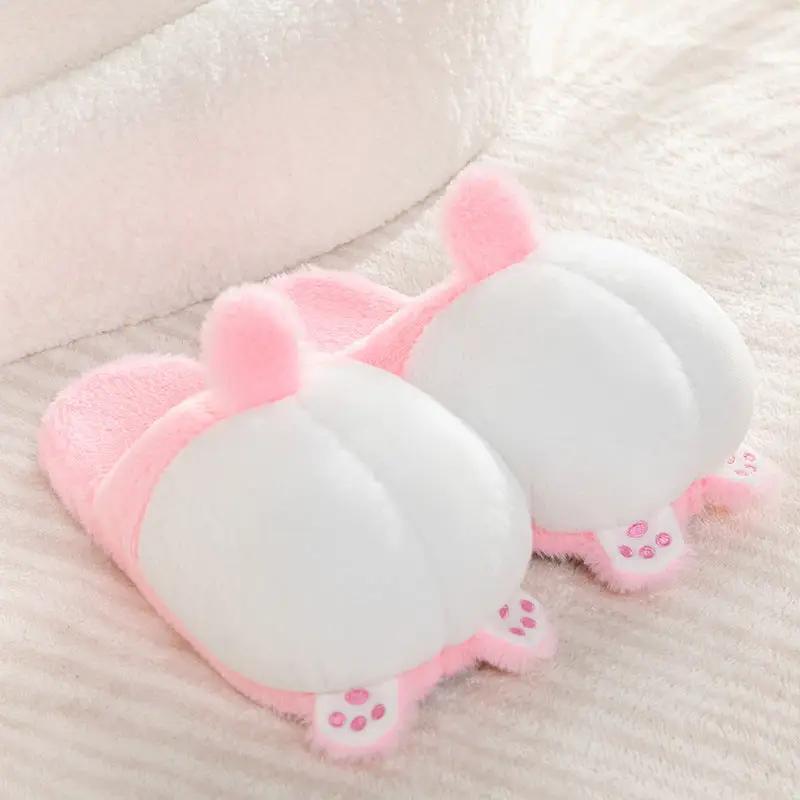 Cartoon Cute Girl Hip-wrapped Butt Warm-keeping And Cold-proof Non-slip Indoor Cotton Slippers by Dropshipman