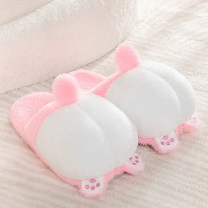 Cartoon Cute Girl Hip-wrapped Butt Warm-keeping And Cold-proof Non-slip Indoor Cotton Slippers by Dropshipman
