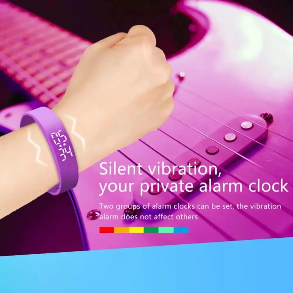 LED Digital Smart Bracelet Waterproof Smart Clock Smartband with Body Temperature Monitor Smart Band Vibration Alarm Reminder by All Mart Bristol Ltd