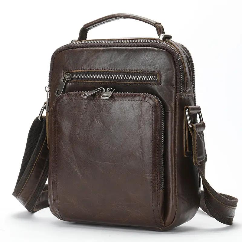 Genuine Leather Shoulder Messenger Bag Vintage Crazy Horse by Dropshipman