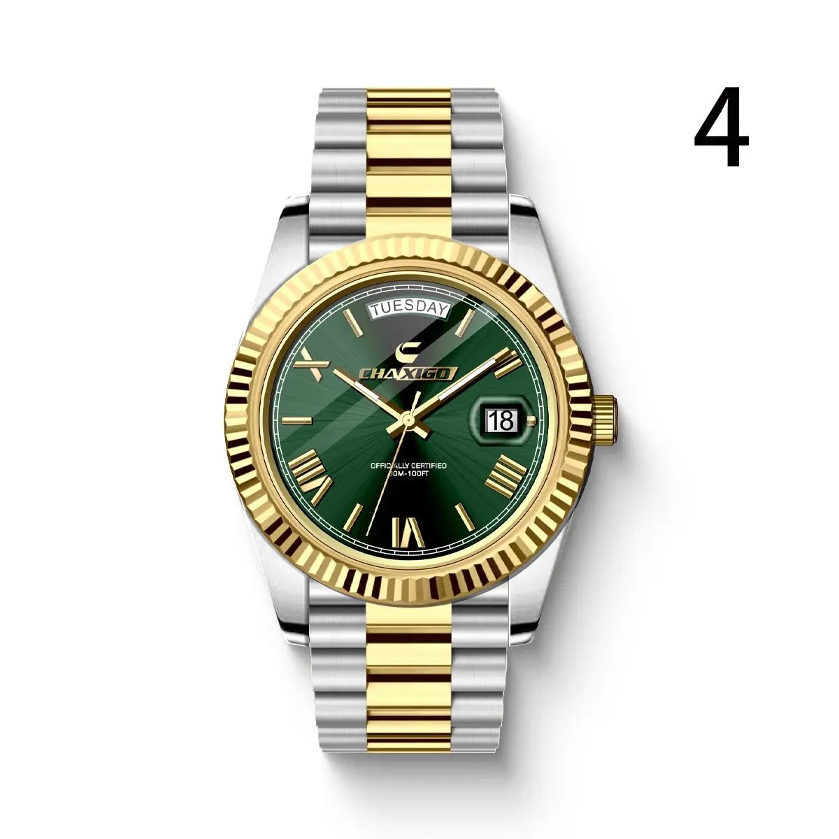 Fashion Men's Watch Steel Band Large Dial Quartz Wrist Watch by Dropshipman