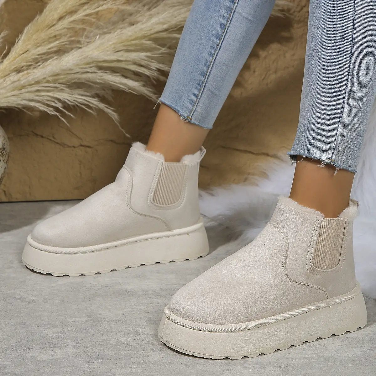Thickened Snug-fitting Thermal Bread Cotton Boots by Dropshipman