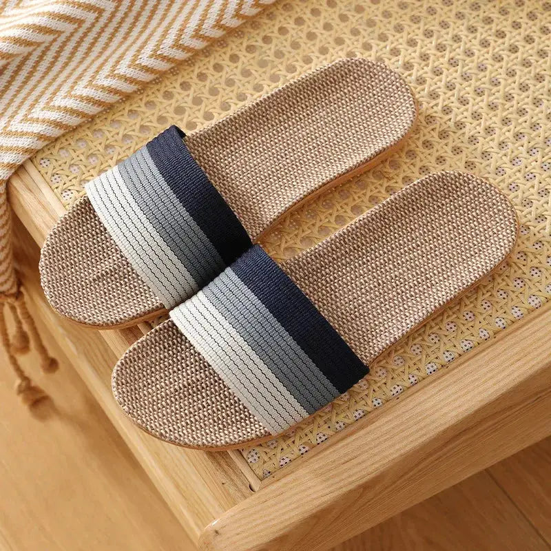 Hemp Women's Slippers Flats Home 2026 Spring Summer Designer Woman Shoes Casual Indoor Slides Couple Soft Sole Non-Slip Floor by All Mart Bristol Ltd