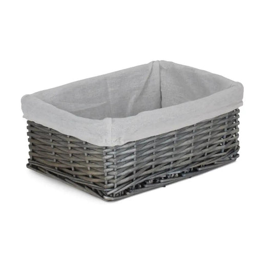Antique Wash Wicker Storage Basket with Lining by Red Hamper