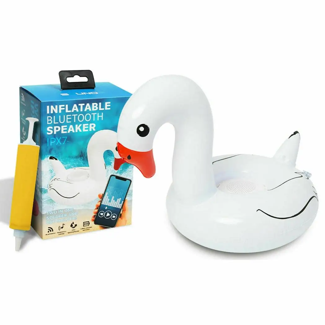 Soundz Waterproof Inflatable Flamingo Bluetooth Speaker Bath Pool[White] by Aquarius