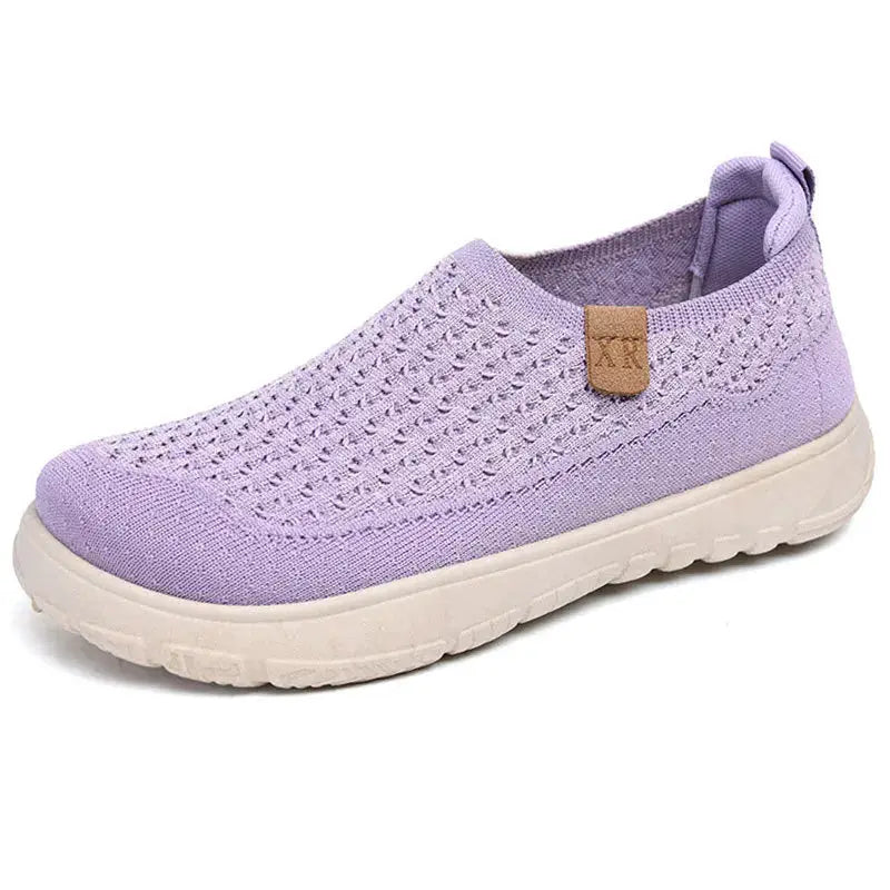 Spring and summer fly-woven breathable mesh shoes for women trendy easiest for matchthick sole loafers comfortable casual shoe by All Mart Bristol Ltd
