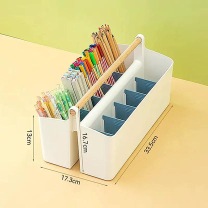 1Pc Multifunctional Storage Holder School Office Portable Pen Holder Storage Box Large Capacity Desktop Sundries Storage Basket by All Mart Bristol Ltd