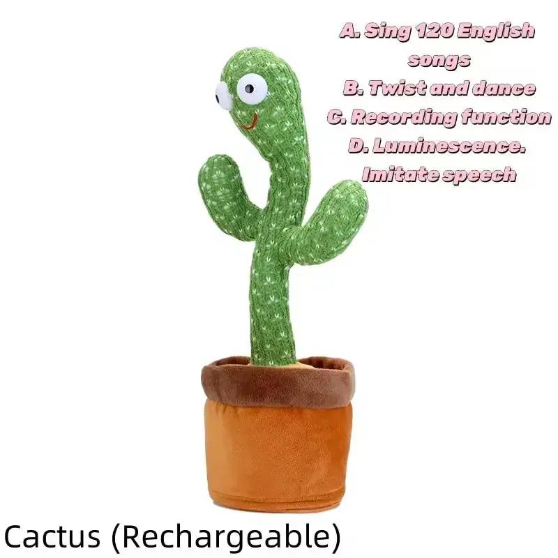 1Pc Dancing Cactus Toy,Repeat Talking ,Song Speaker Wriggle Dancing Sing Talk, Plushie Stuffed ,Interaction and Decoration by All Mart Bristol Ltd