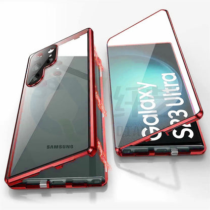 Applicable To S24Ultra Peep-proof Magnetic Mirror Universal Magnetic King Phone Case by Dropshipman