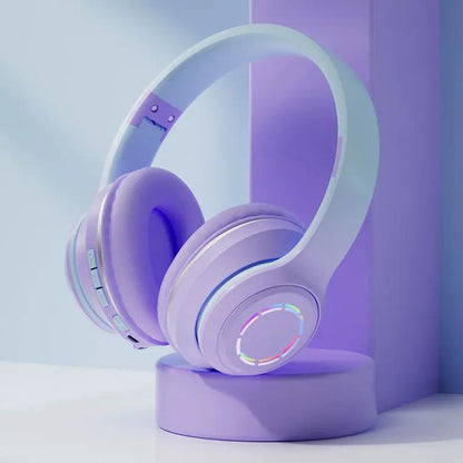 Gradient Bluetooth Headset Foldable Wireless by Dropshipman