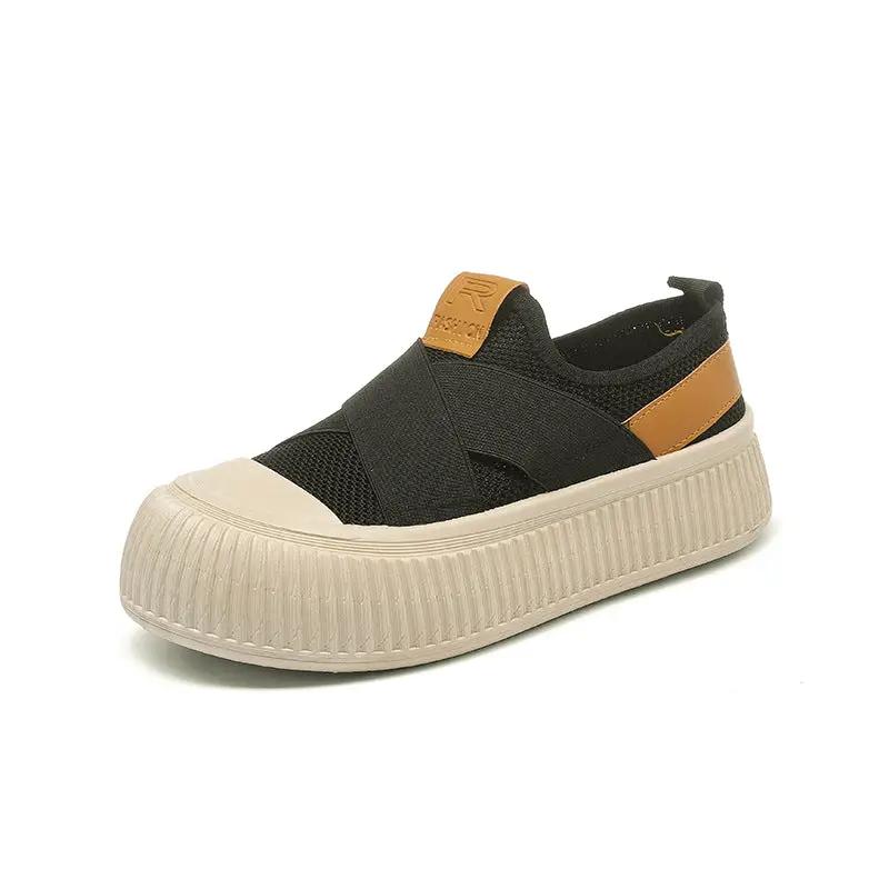 Springautumn Breathable Mesh Cookie Canvas Shoes by Dropshipman
