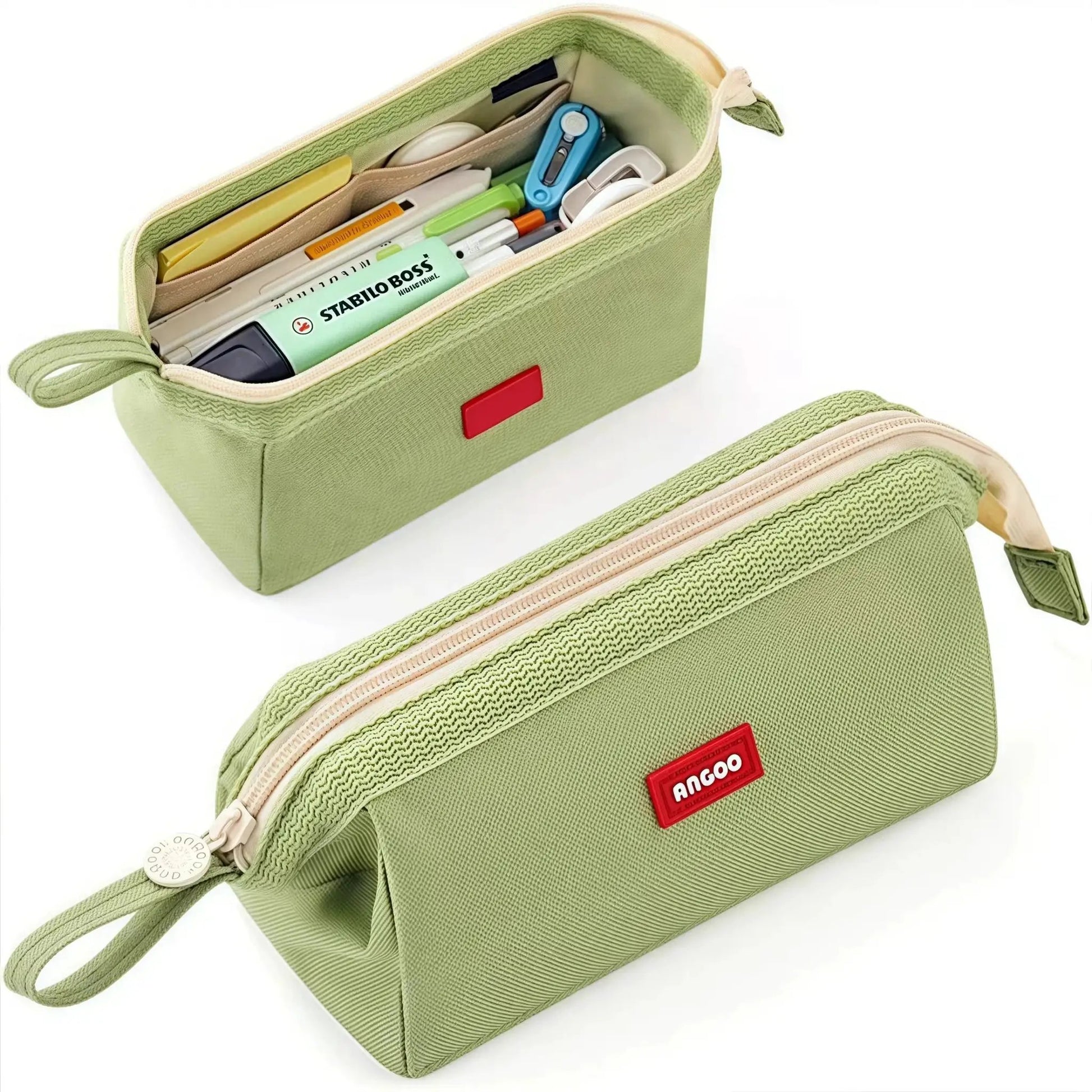 Large Capacity Pencil Case with Pen Holder Label Minimalist Student Stationery Storage Creative Stationery Storage Bag by All Mart Bristol Ltd