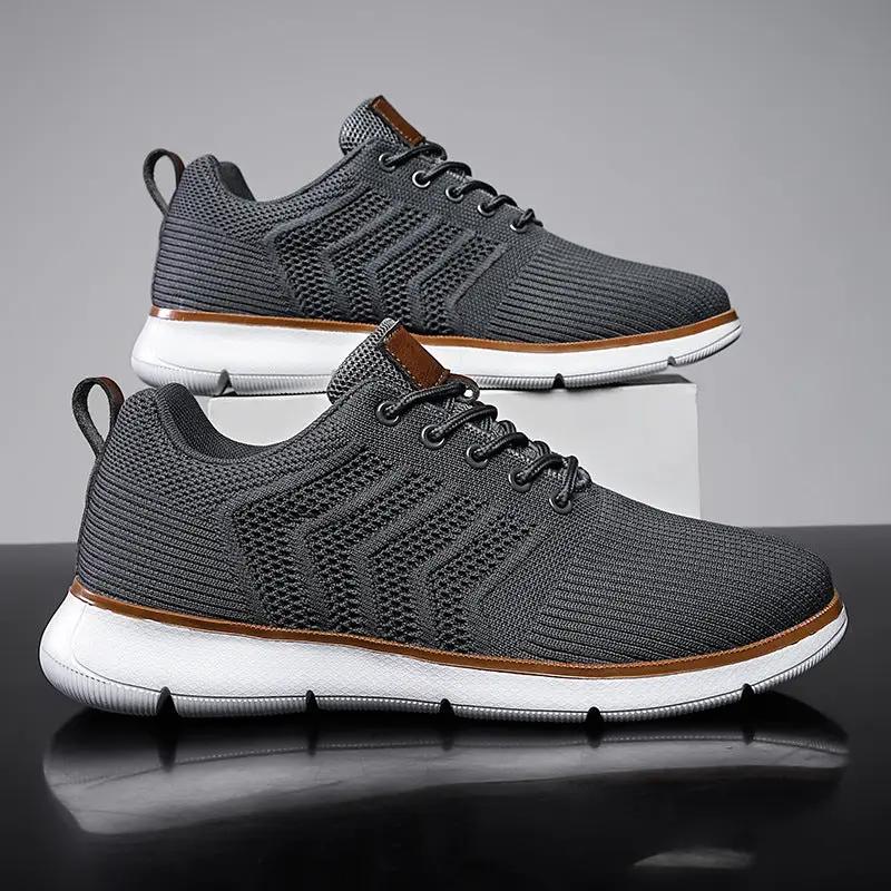 Plus-size Mens Shoes Flyknit Mesh Shoes Casual Sports Shoes by Dropshipman