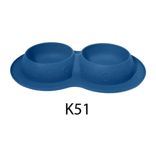 Pet Supplies Custom Non Slip Waterproof Silicone Water Food 2 In 1 Mat Pad Pet Bowls & Feeders by Dropshipman