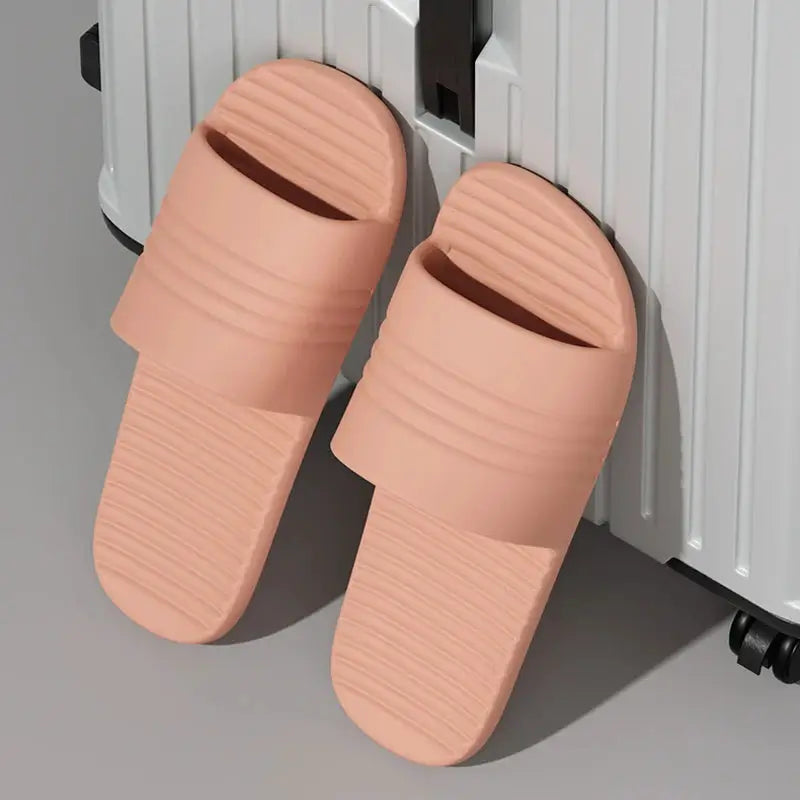 Foldable Travel Slippers Unisex EVA Flip Flops Hotel Non Slip Bathroom Indoor Outdoor Portable Lightweight Home Shoes For Women by All Mart Bristol Ltd