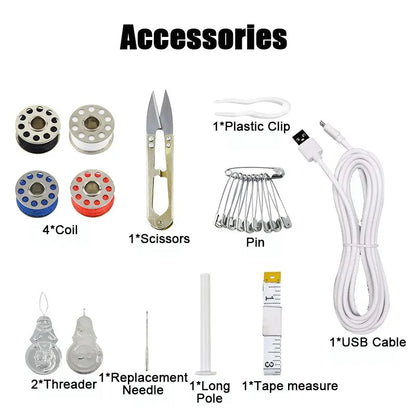 Mini Sewing Machine Handheld Mending Machine Plastic 2 Speed Single Thread Stitching Electric Sewing Small Gadget Dropshipping by All Mart Bristol Ltd