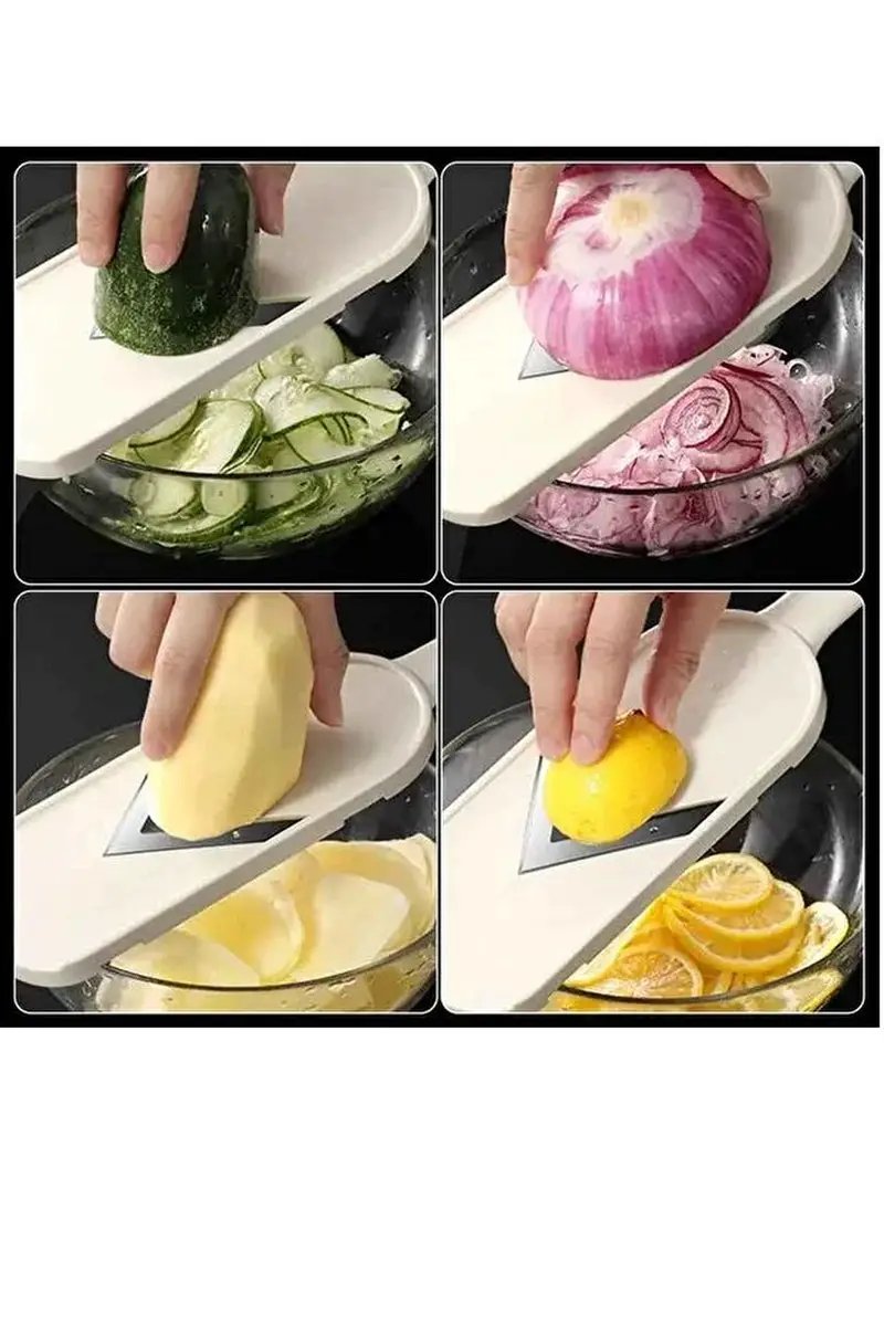 Stainless Steel Blade Vegetable Chopper Slicer Non Slip Base Cabbage Carrot, Salad Onion Cutter by All Mart Bristol Ltd