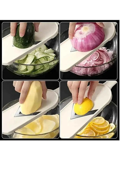 Stainless Steel Blade Vegetable Chopper Slicer Non Slip Base Cabbage Carrot, Salad Onion Cutter by All Mart Bristol Ltd