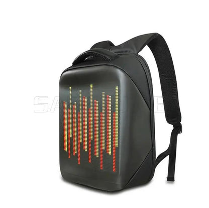 Motorcycle Bags Smart Led Pixel APP Display Screen Intelligent Advertising Business Bag Waterproof Moto Riding Creative Backpack by All Mart Bristol Ltd