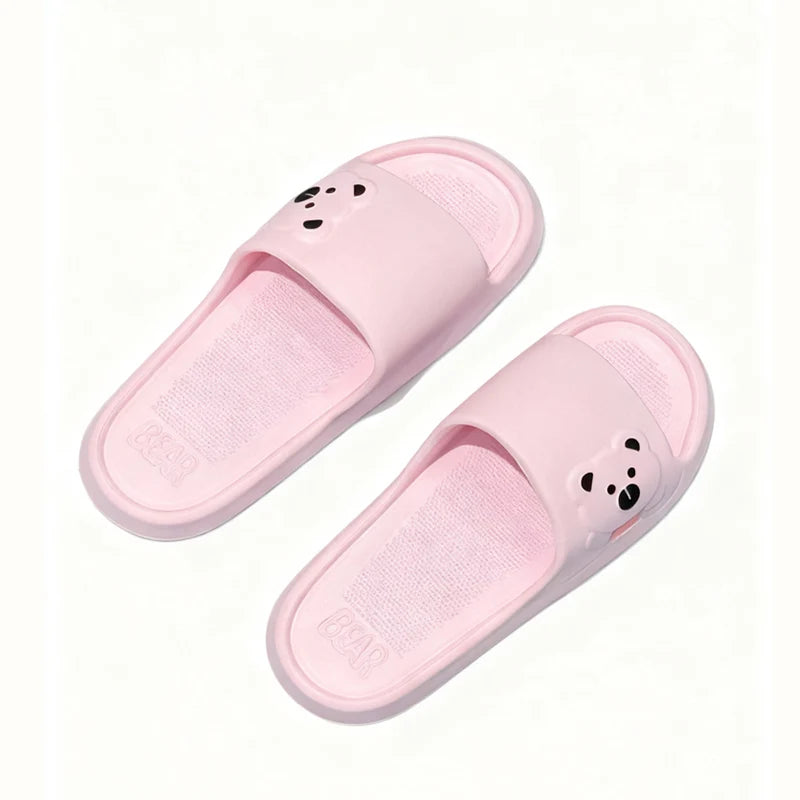 Summer Cartoon Bear Indoor Slippers for Women Lightweight Soft EVA Slides Woman Comfort Home Bathroom Non Slip Slippers by All Mart Bristol Ltd
