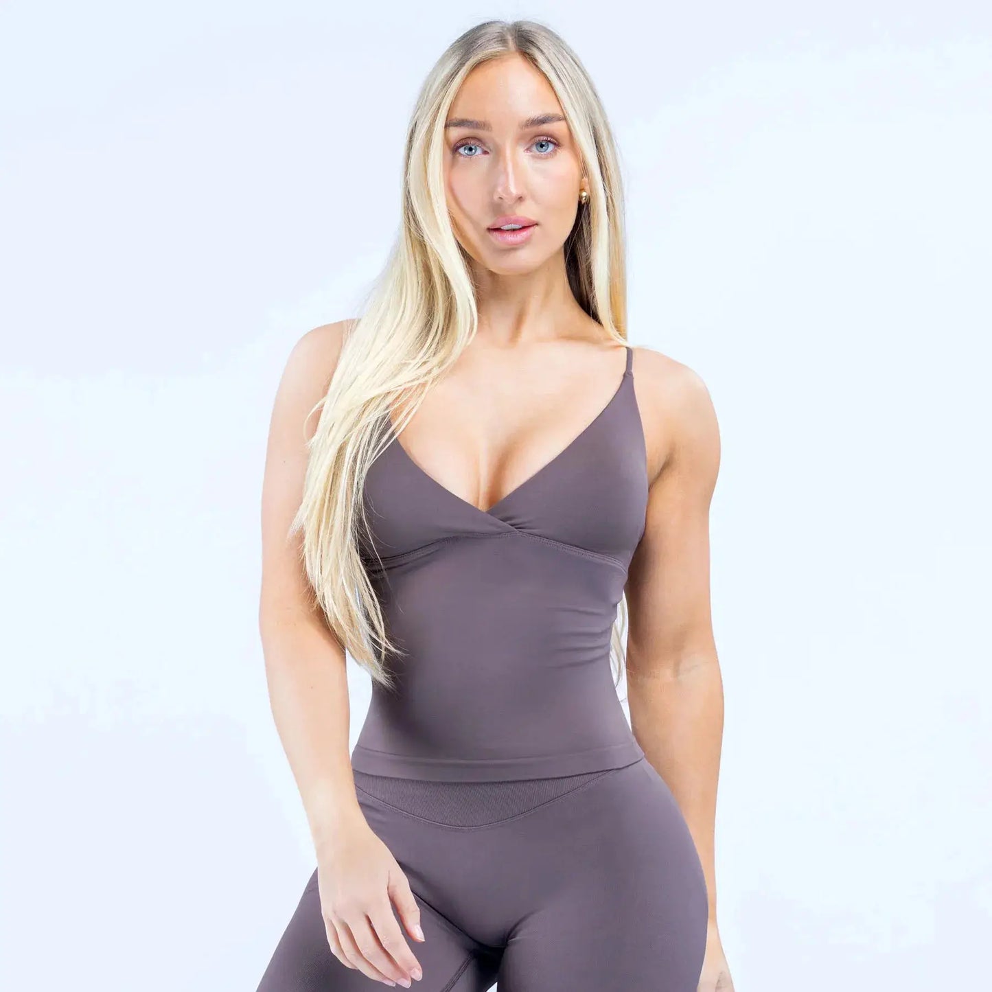 High Elasticity with Chest Pad, Full Matte Nylon, Thin Shoulder Beautiful Tight Body, Long Vest, Seamless Fitness Comfortable. by All Mart Bristol Ltd