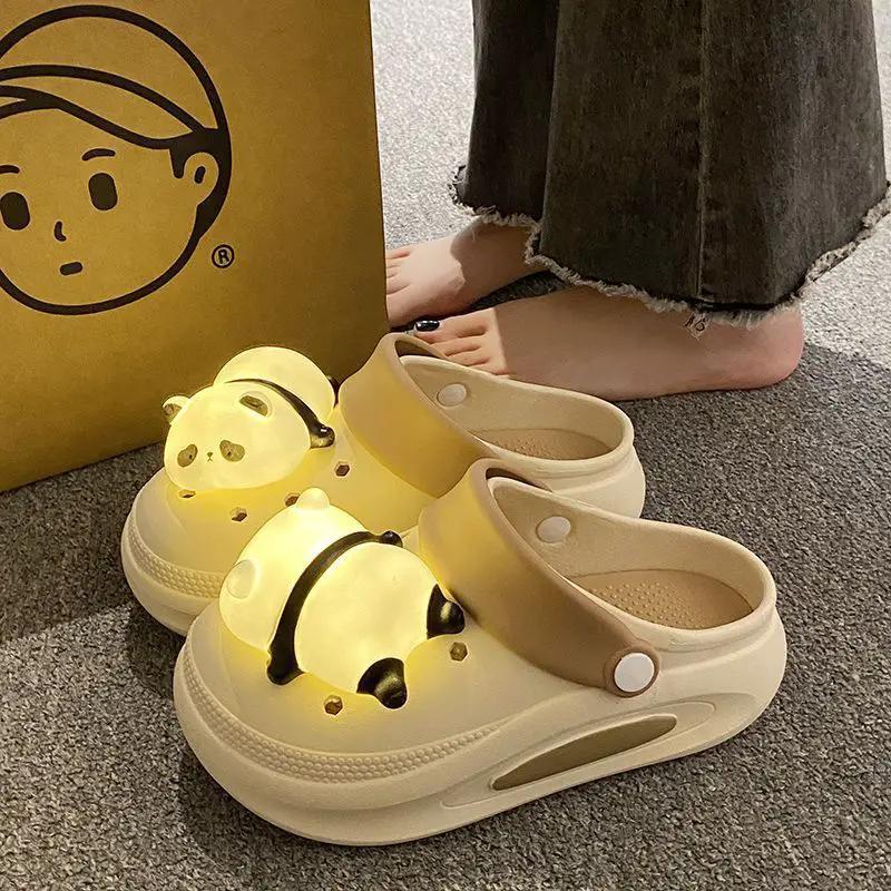 New Spring And Summer Anti-slip Platform Panda Light Hole Shoes For Women by Dropshipman